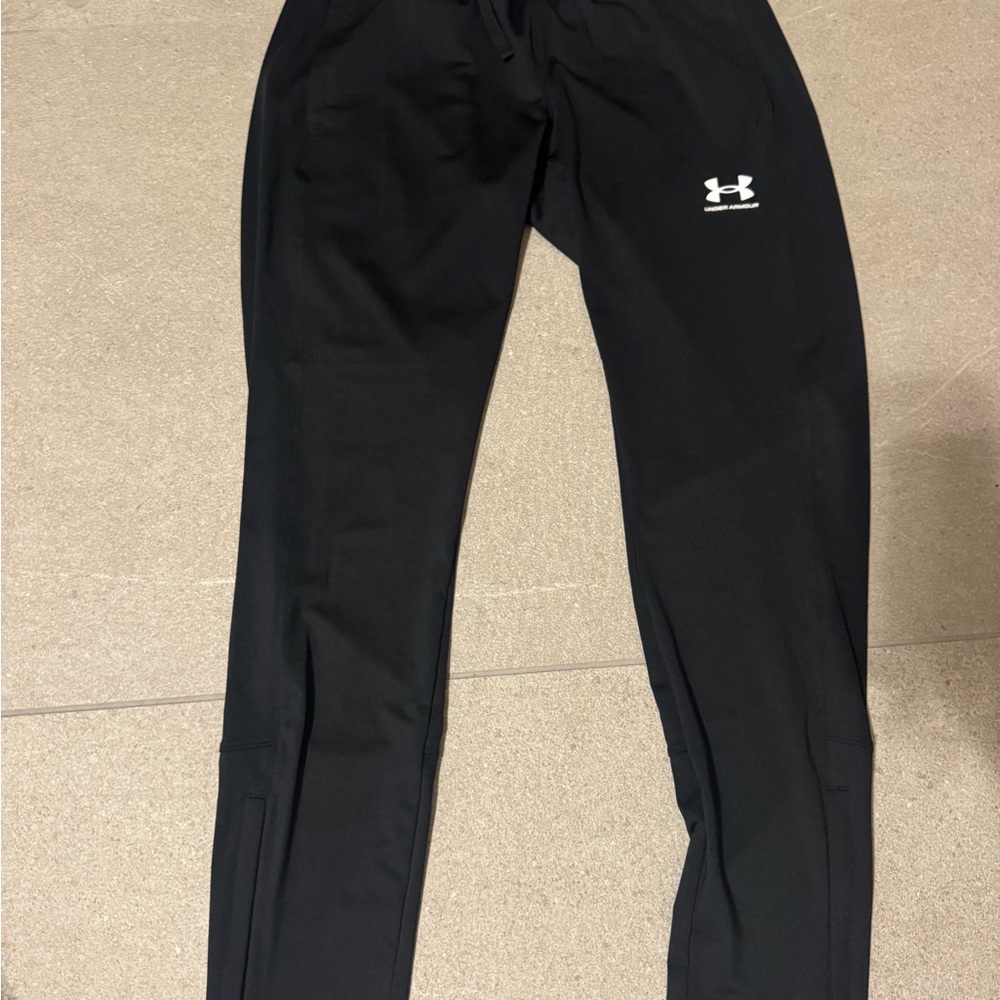 Under Armour Black Performance Track Pants with White Logo